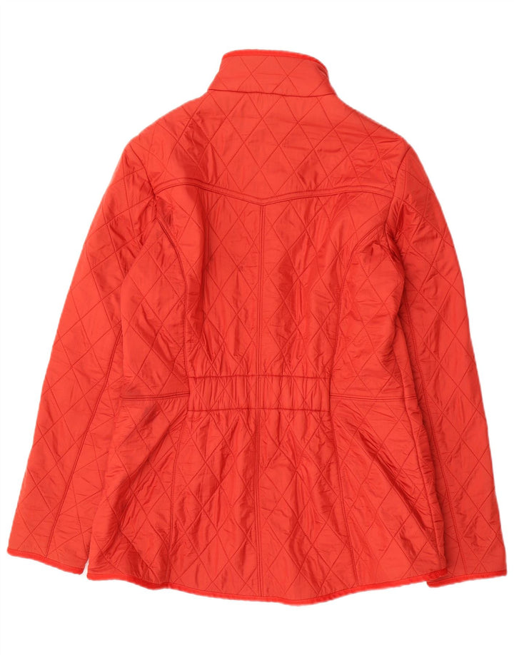 Barbour Womens Quilted Jacket UK 16 Large Red Polyamide