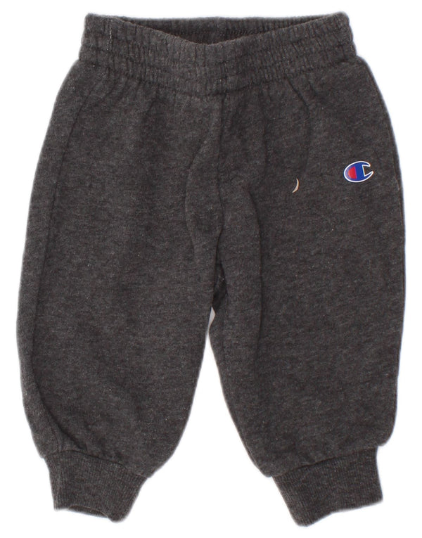 Champion Baby Boys Joggers Tracksuit Trousers 3-6 Months Grey Cotton