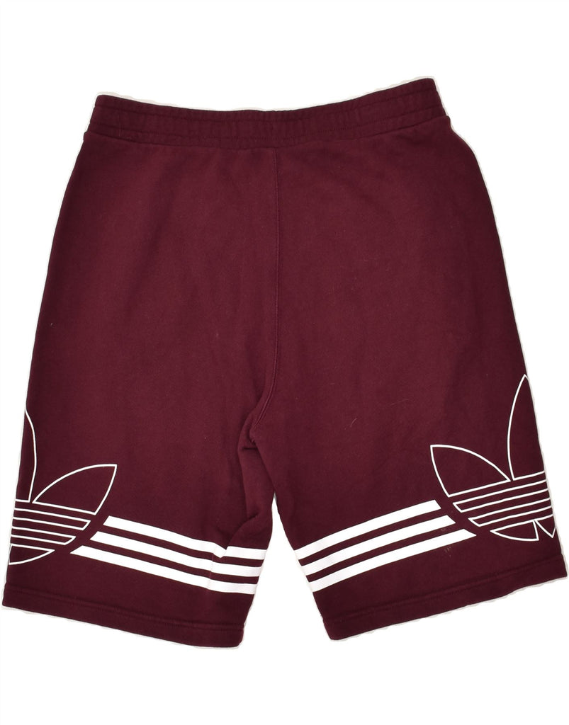 ADIDAS Mens Sport Shorts Medium Maroon Cotton | Vintage Adidas | Thrift | Second-Hand Adidas | Used Clothing | Messina Hembry 