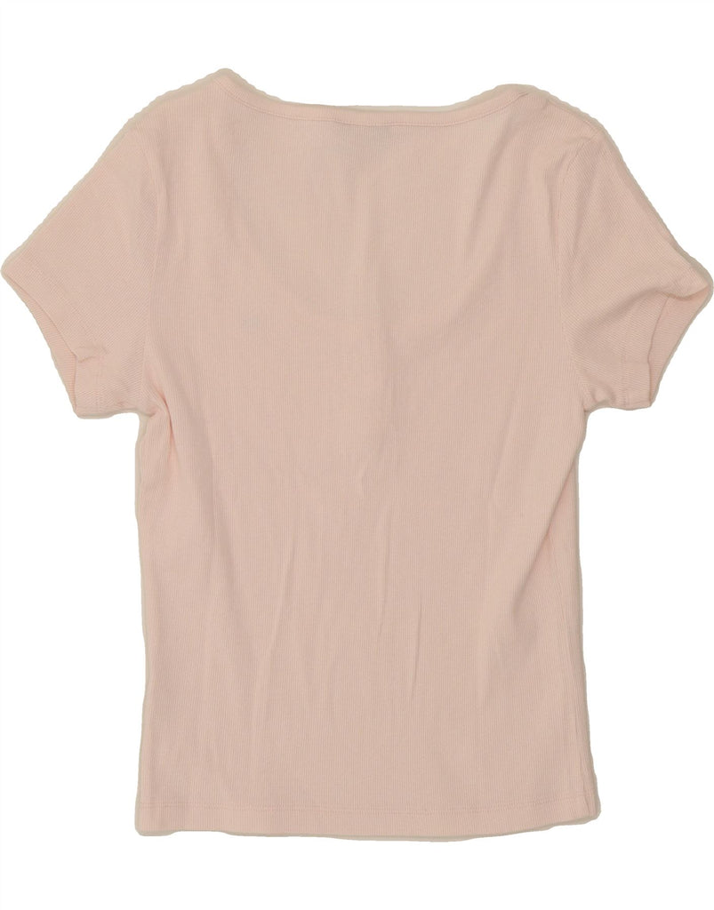 TOMMY HILFIGER Womens T-Shirt Top UK 12 Medium Pink Cotton Vintage Tommy Hilfiger and Second-Hand Tommy Hilfiger from Messina Hembry 