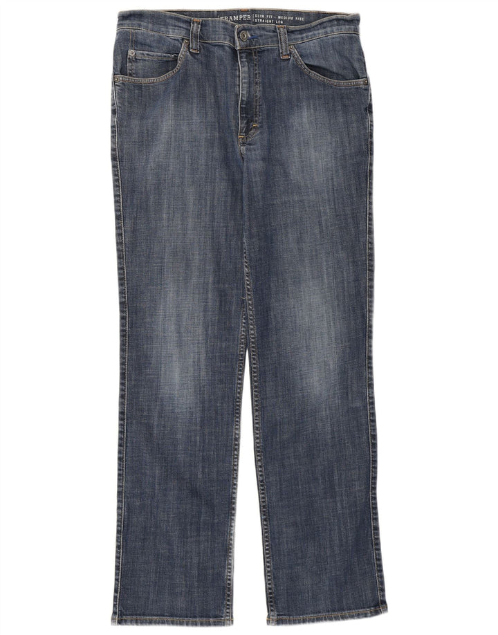 Mustang Mens Tramper Slim Fit Straight Jeans W34 L32 Blue
