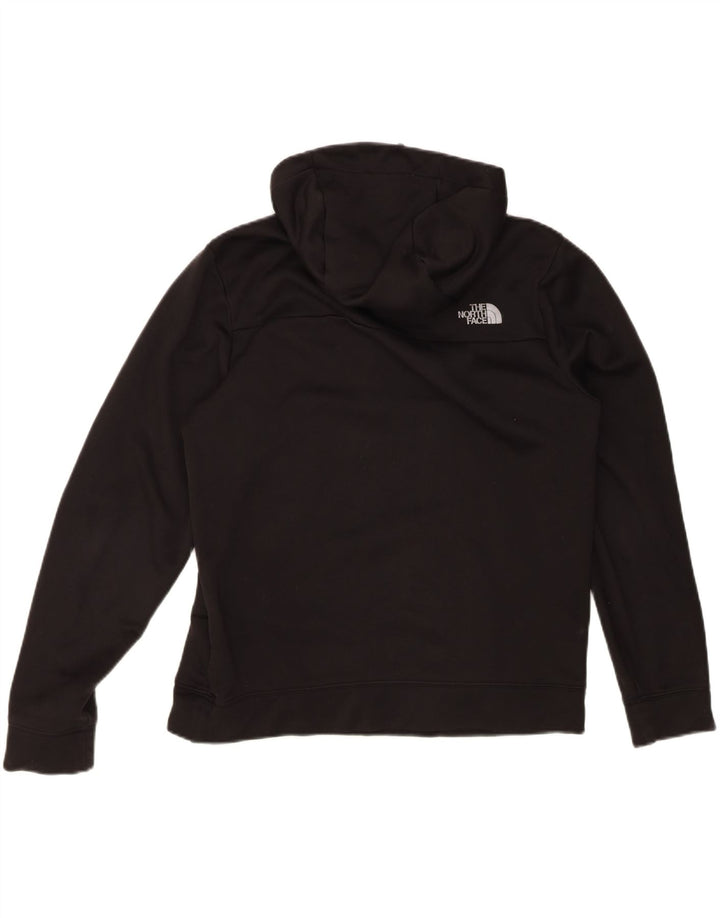 The North Face Mens Zip Neck Hoodie Jumper Large Black Polyester