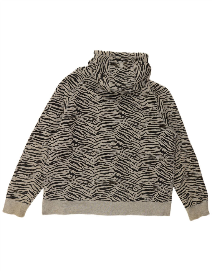 Nike Womens Oversized UK 20 2XL Grey Animal Print Cotton