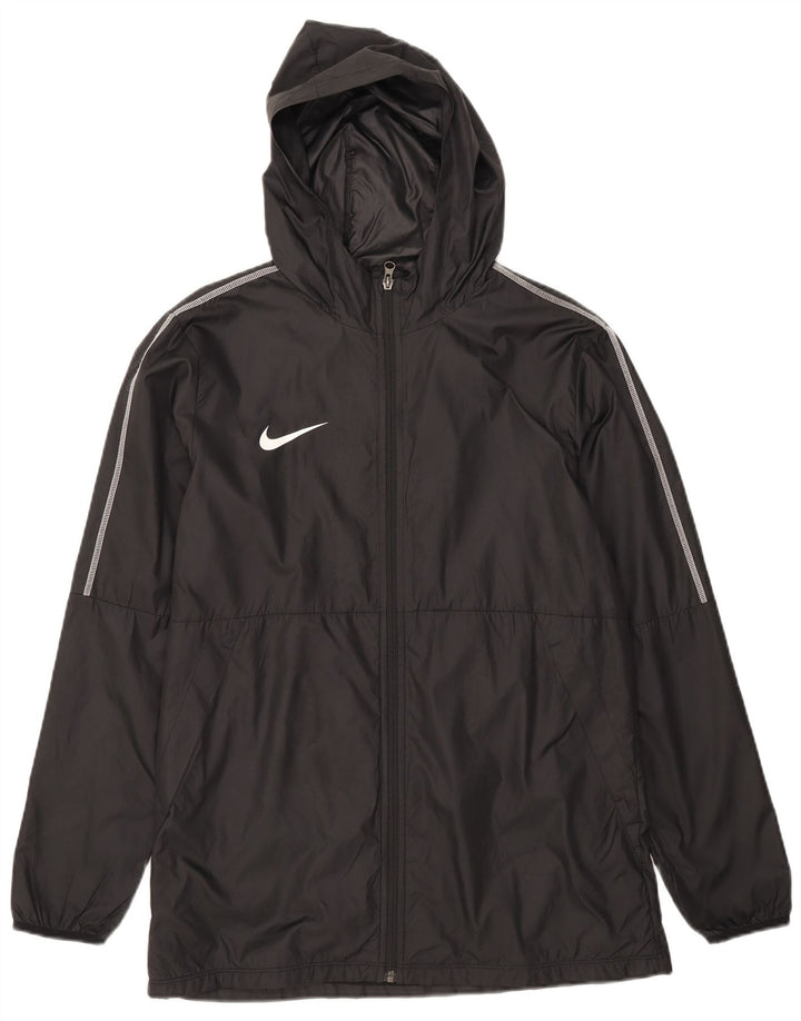 Nike Mens Hooded Rain Jacket UK 40 Large Black Polyester