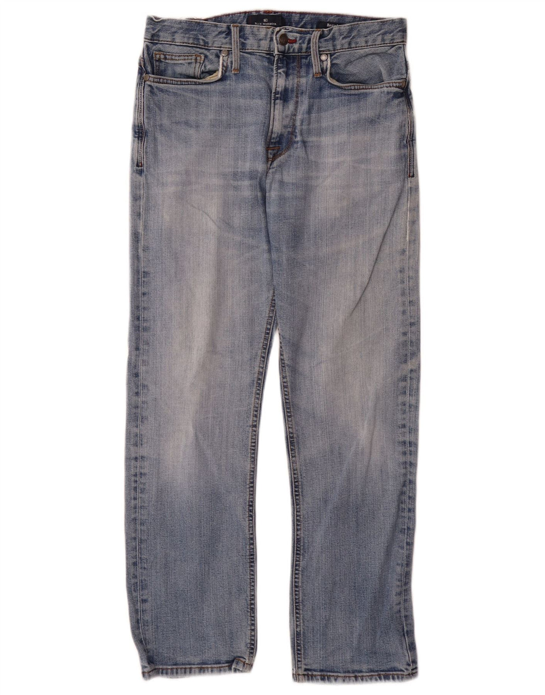 Marks & Spencer Mens Blue Harbour Regular Straight Jeans W30 L29 Cotton