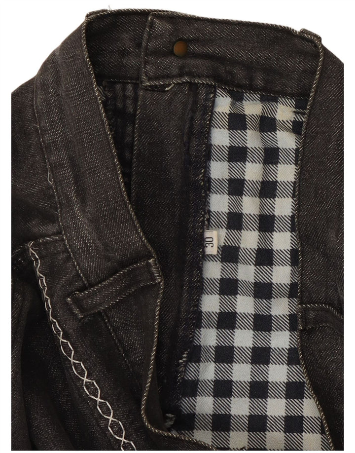 VINTAGE Womens Denim Skirt W30 Medium  Grey