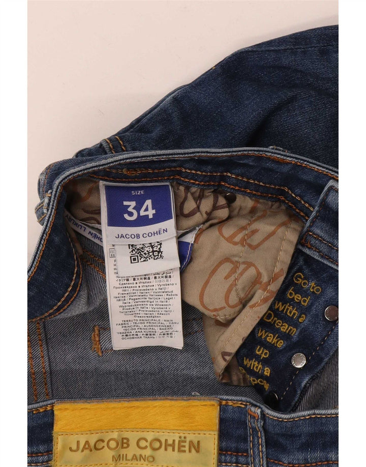 Jacob Cohen Mens Cropped Jeans W34 L25 Blue Cotton