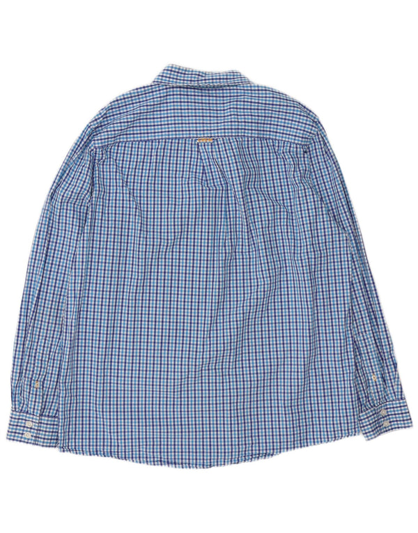 Crew Clothing Mens Classic Fit Shirt XL Blue Gingham Cotton