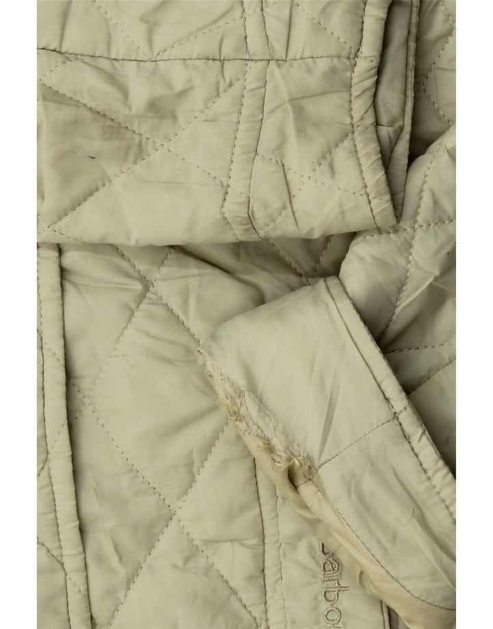 BARBOUR Womens Quilted Jacket UK 12 Medium  Green Polyamide Vintage Barbour and Second-Hand Barbour from Messina Hembry 