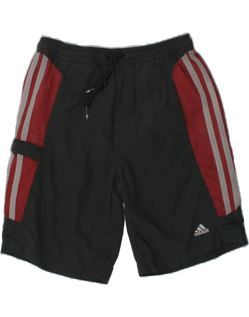 ADIDAS Boys Sport Shorts 5-6 Years Grey Colourblock Polyamide | Vintage Adidas | Thrift | Second-Hand Adidas | Used Clothing | Messina Hembry 