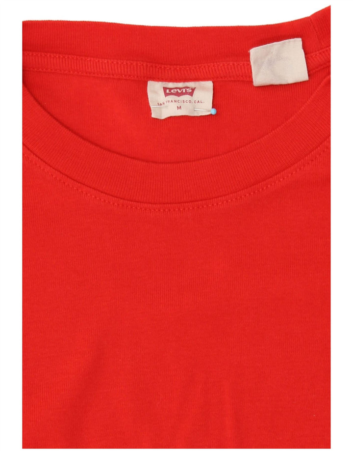 Levi's Womens Top Long Sleeve UK 12 Medium Red