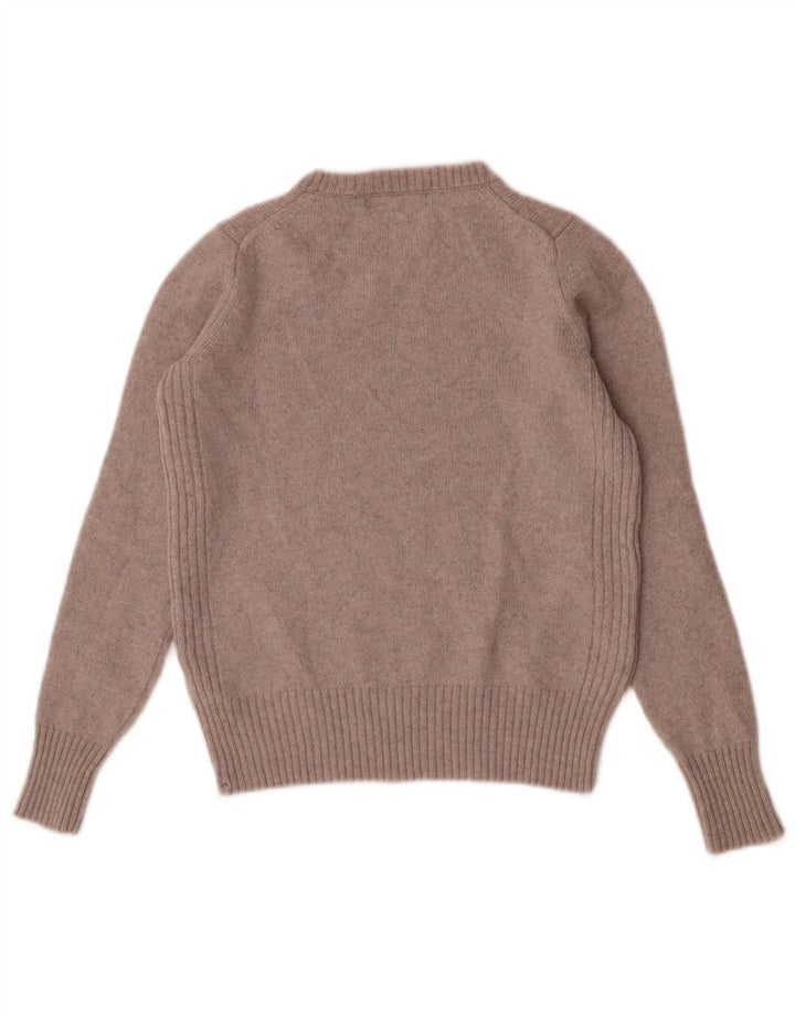 Marks & Spencer Womens Petite Crew Neck Jumper Sweater UK 10 Small Beige