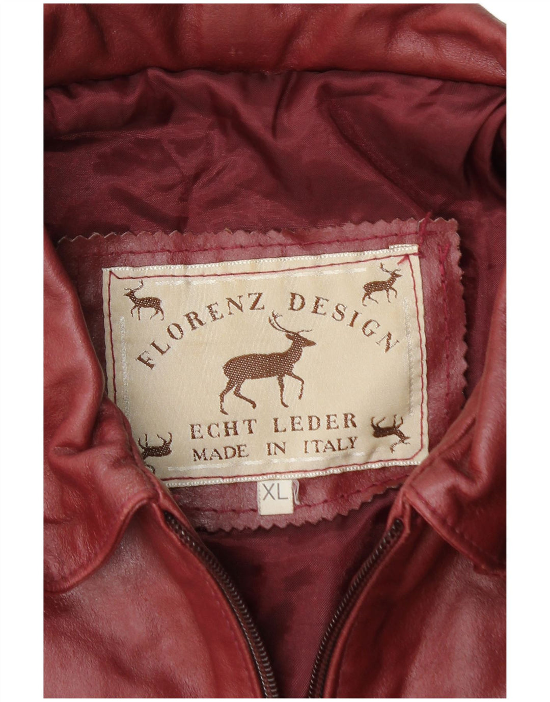 Vintage Womens Crop Leather Jacket UK 18 XL Maroon Leather