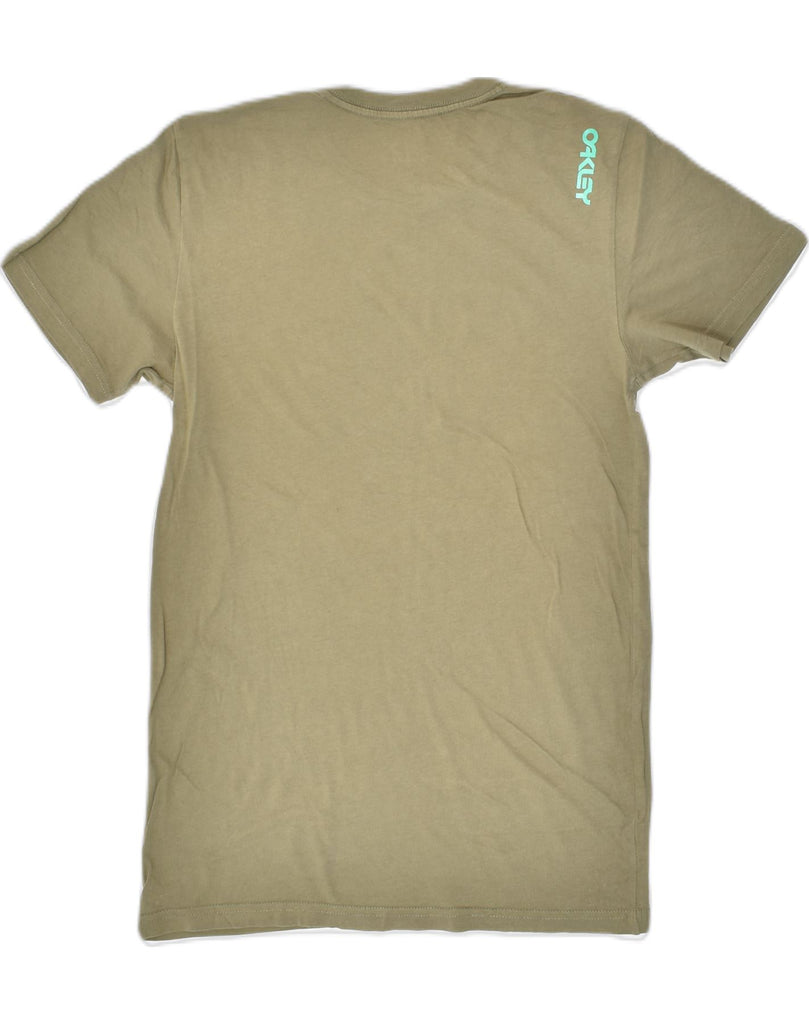 OAKLEY Mens Slim Fit Graphic T-Shirt Top Small Khaki Cotton | Vintage Oakley | Thrift | Second-Hand Oakley | Used Clothing | Messina Hembry 