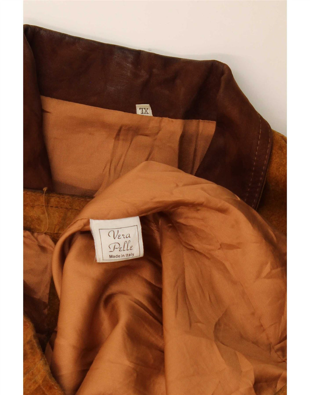Vintage Mens Suede Overcoat UK 42 XL Brown Leather