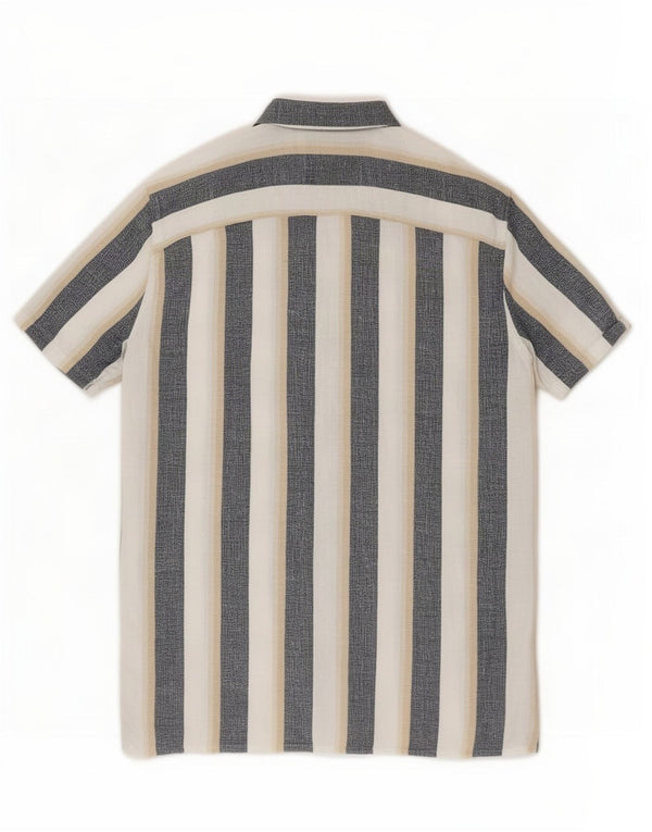 Hollister Mens Short Sleeve Shirt Small Multicoloured Striped Cotton