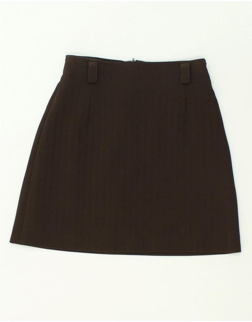 EXPRESS Womens High Waist A-Line Skirt IT 44 Medium W24  Brown Polyester | Vintage Express | Thrift | Second-Hand Express | Used Clothing | Messina Hembry 