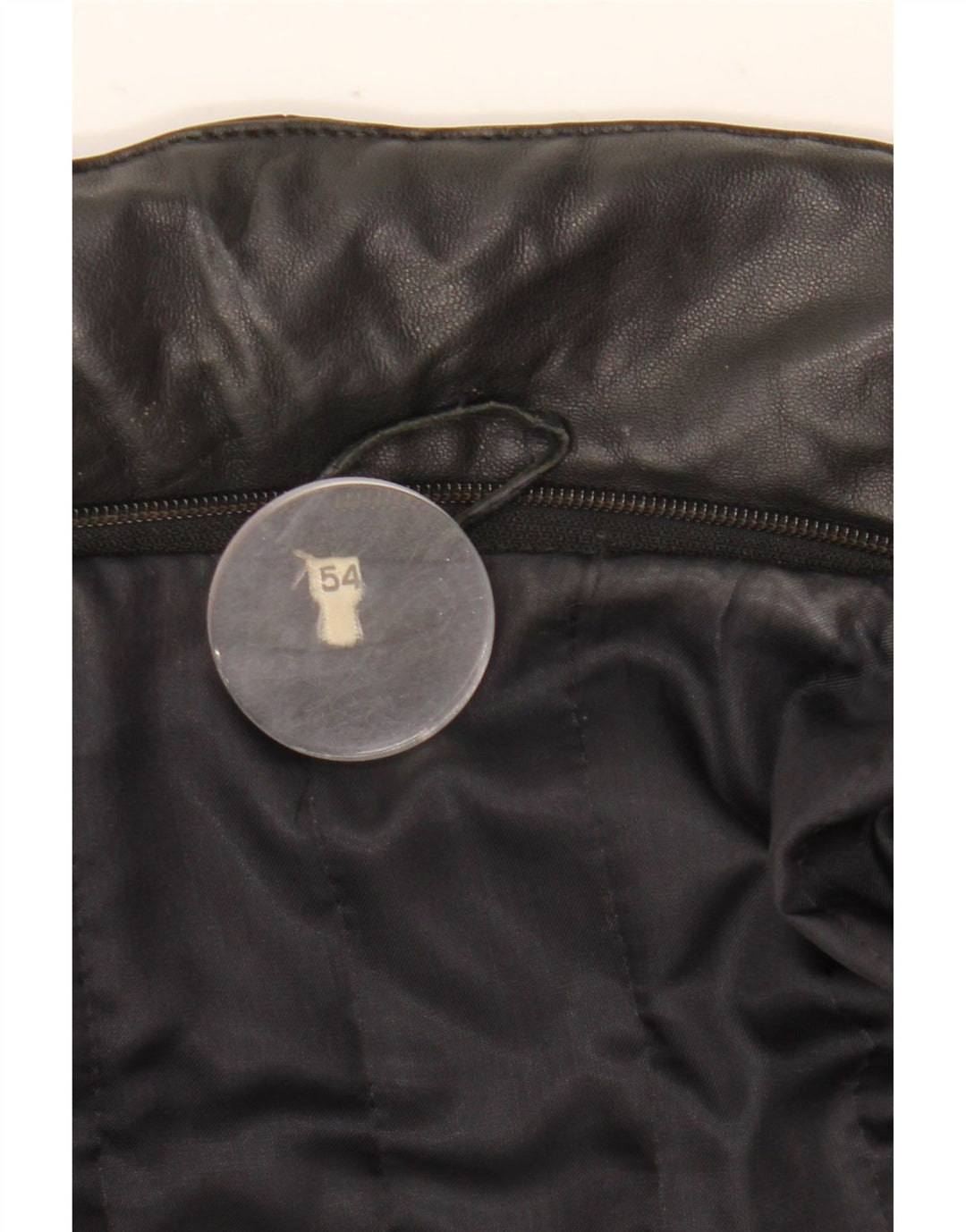 Vintage Mens Leather Jacket IT 54 2XL Black