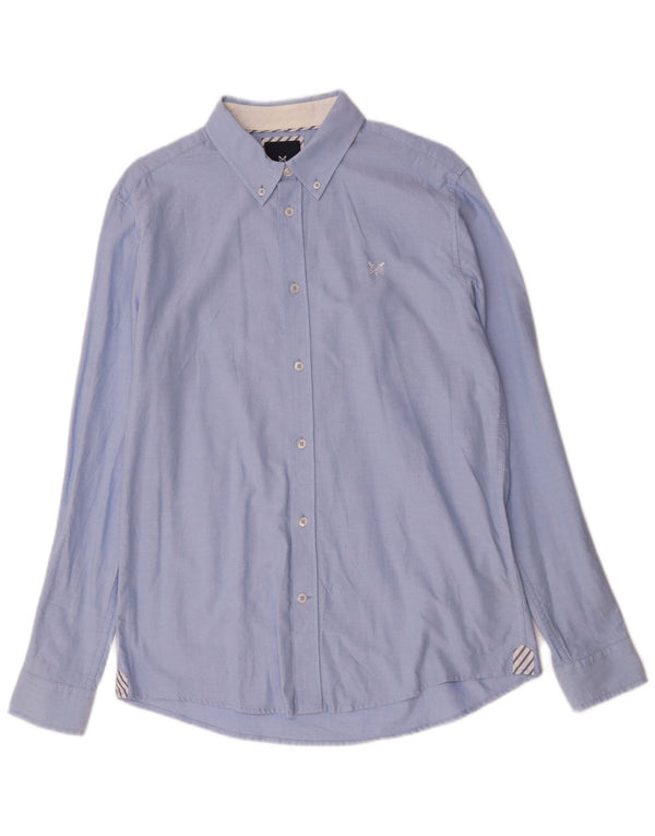 Crew Clothing Mens Slim Fit Shirt Medium Blue Cotton