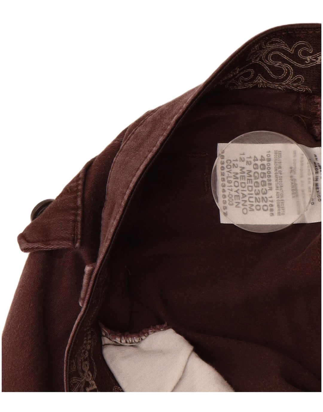 LEE Womens Straight Casual Trousers US 12 Large W32 L31 Brown Cotton