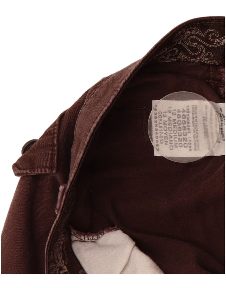 LEE Womens Straight Casual Trousers US 12 Large W32 L31 Brown Cotton