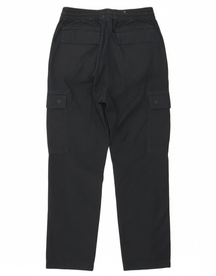 NIKE Womens Straight Cargo Trousers UK 4 XS  Black Cotton