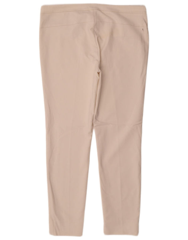 Zara Womens Skinny Casual Trousers EU 44 XL W34 L29 Off White Cotton