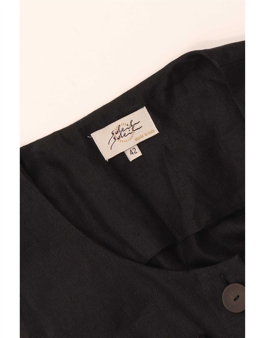 Vintage Womens Sleeveless Shirt Dress IT 42 Medium Black Herringbone
