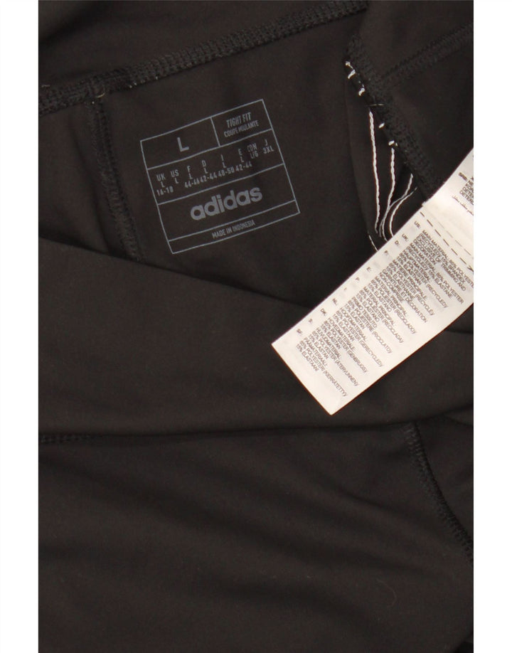 ADIDAS Womens Aeroready Leggings UK 16/18 Large  Black Polyester