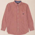 CHAPS Mens Big & Tall Shirt XL Red Striped Cotton Vintage Chaps and Second-Hand Chaps from Messina Hembry 