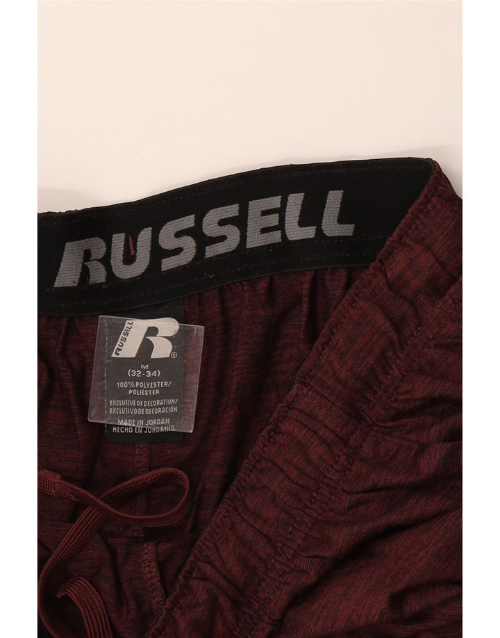 Russell Athletic Mens Dri Fit Sport Shorts Medium Maroon Colourblock