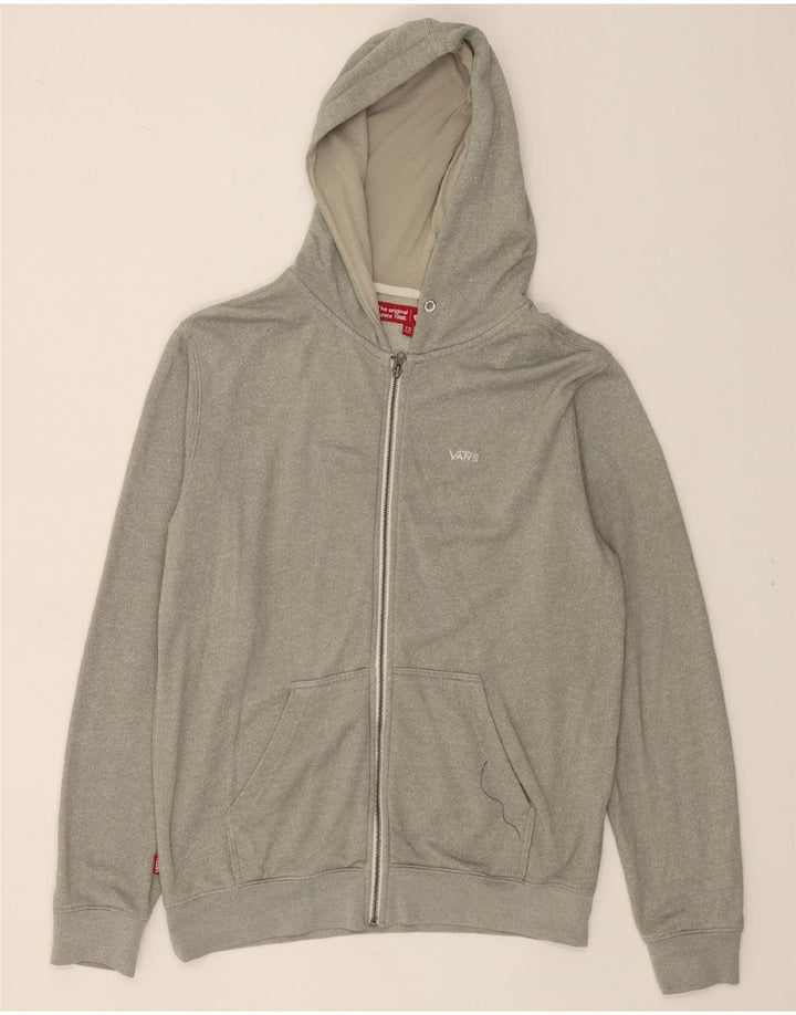 VANS Mens Loose Fit Zip Hoodie Sweater XS Grey Cotton Vintage Vans and Second-Hand Vans from Messina Hembry 