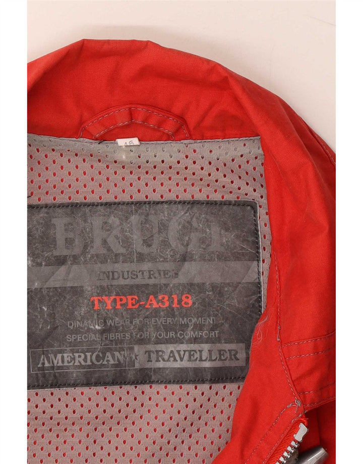 Brugi Womens Oversized Rain Jacket IT 46 Large Red