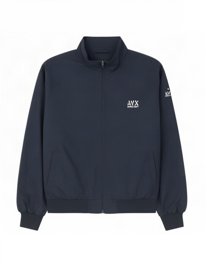 Avirex Mens Bomber Jacket UK 44 2XL Navy Blue Polyester