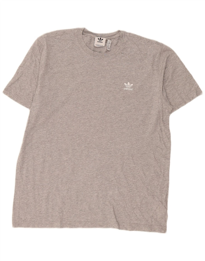 Adidas Mens T-Shirt Top XL Grey Cotton