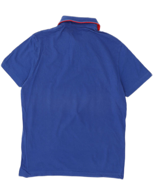 AUSTRALIAN L'ALPINA Mens Polo Shirt Medium Blue Cotton