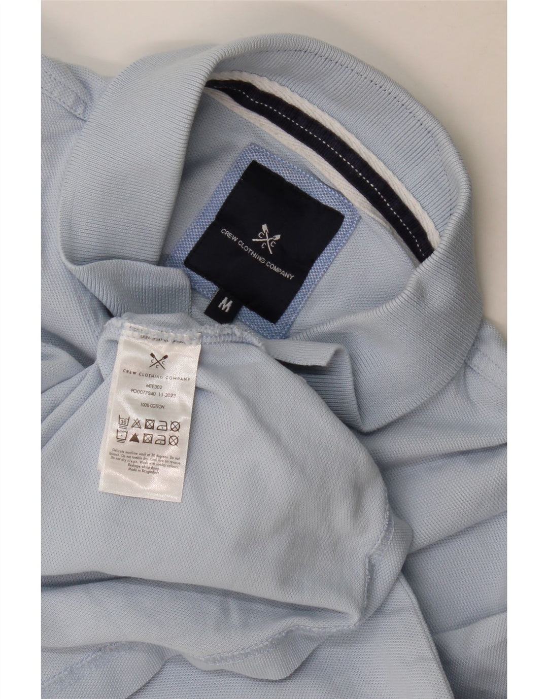 Crew Clothing Mens Polo Shirt Medium Blue Cotton