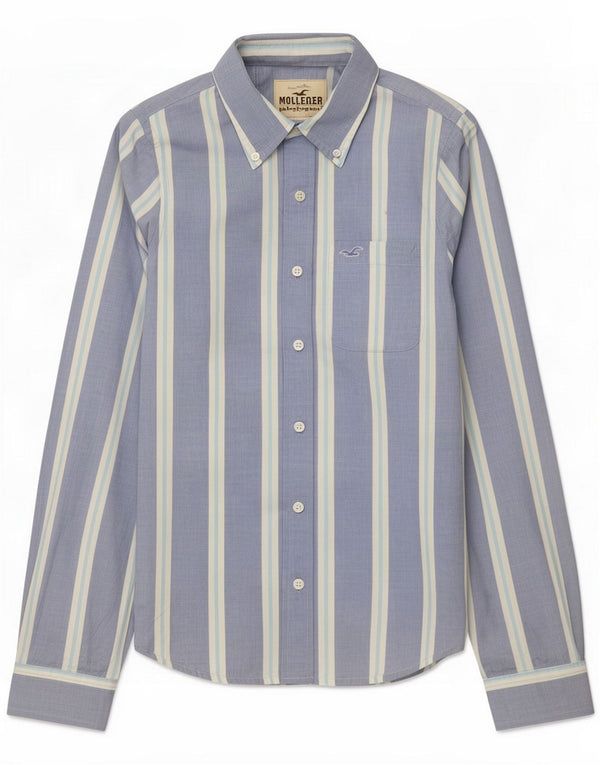 Hollister Mens Regular Fit Shirt Small Blue Striped Cotton
