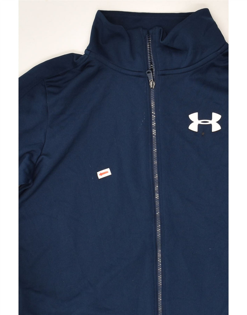 UNDER ARMOUR Boys Tracksuit Top Jacket 11-12 Years Large Navy Blue | Vintage Under Armour | Thrift | Second-Hand Under Armour | Used Clothing | Messina Hembry 