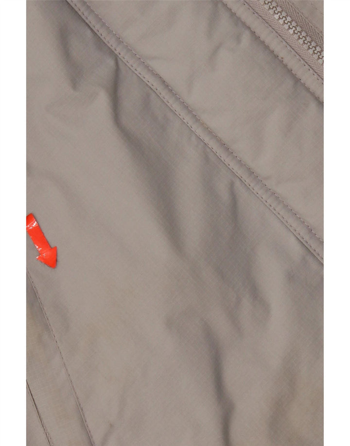 Superdry Womens Hooded Windbreaker Jacket UK 16 Large Grey Nylon