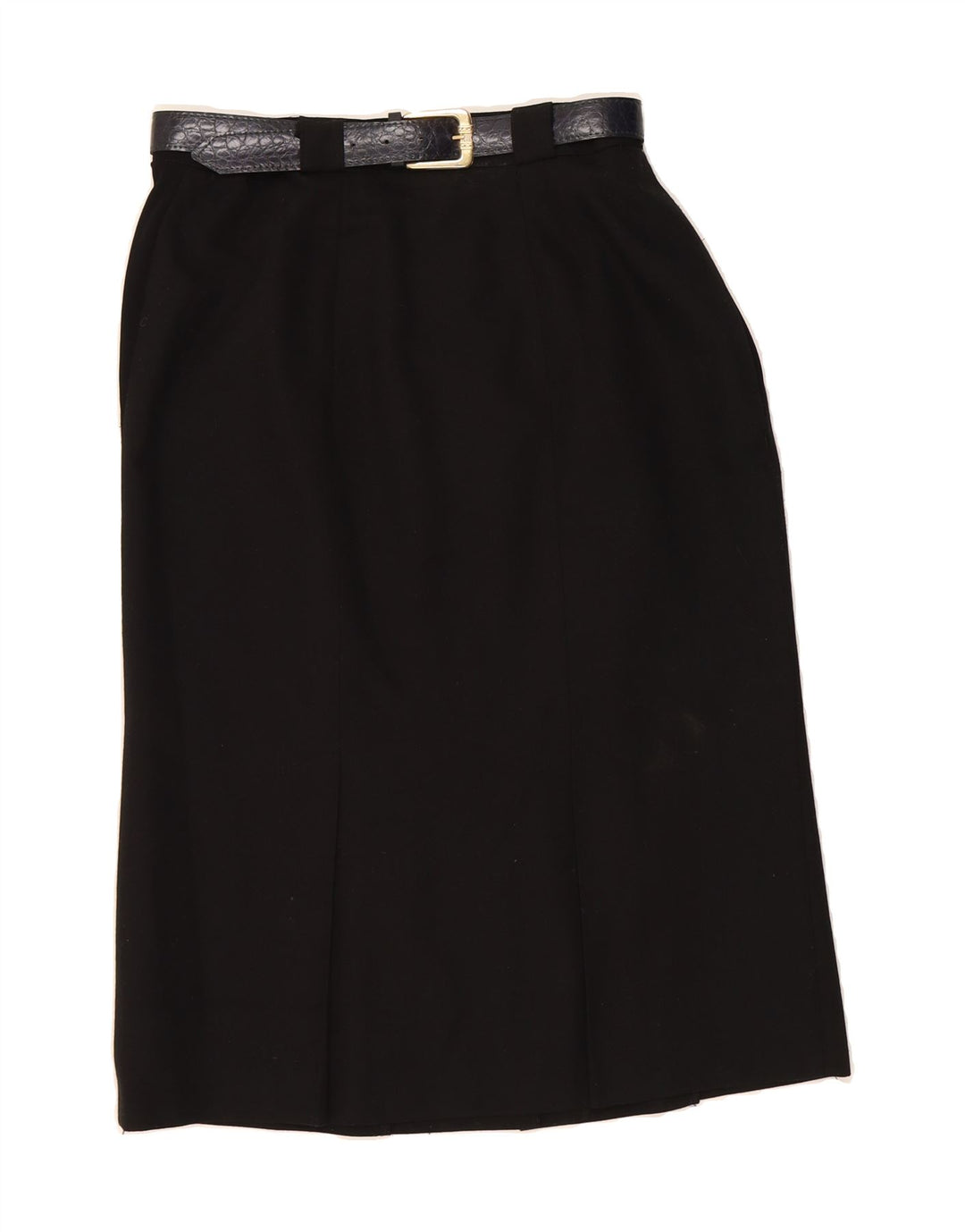 VINTAGE Womens Pencil Skirt UK 14 Large W32  Black Polyester Vintage Vintage and Second-Hand Vintage from Messina Hembry 