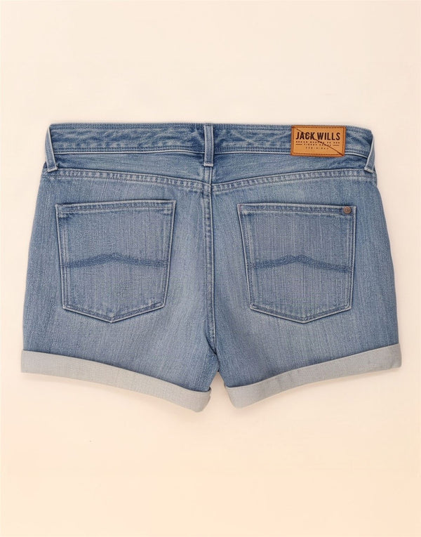 Jack Wills Womens Denim Shorts Medium W30 Blue Spotted