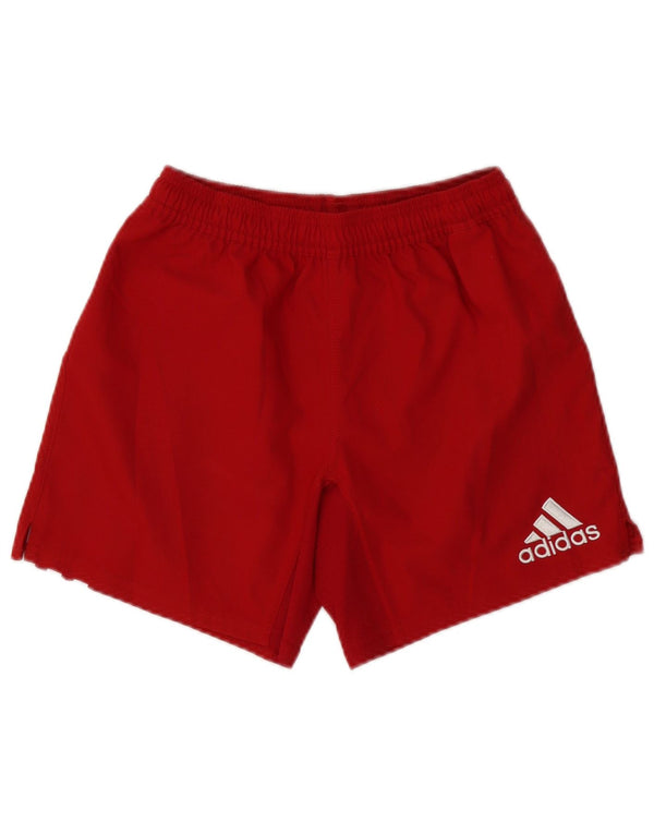 Adidas Womens Climacool Graphic Sport Shorts UK 8 Small Red Polyester