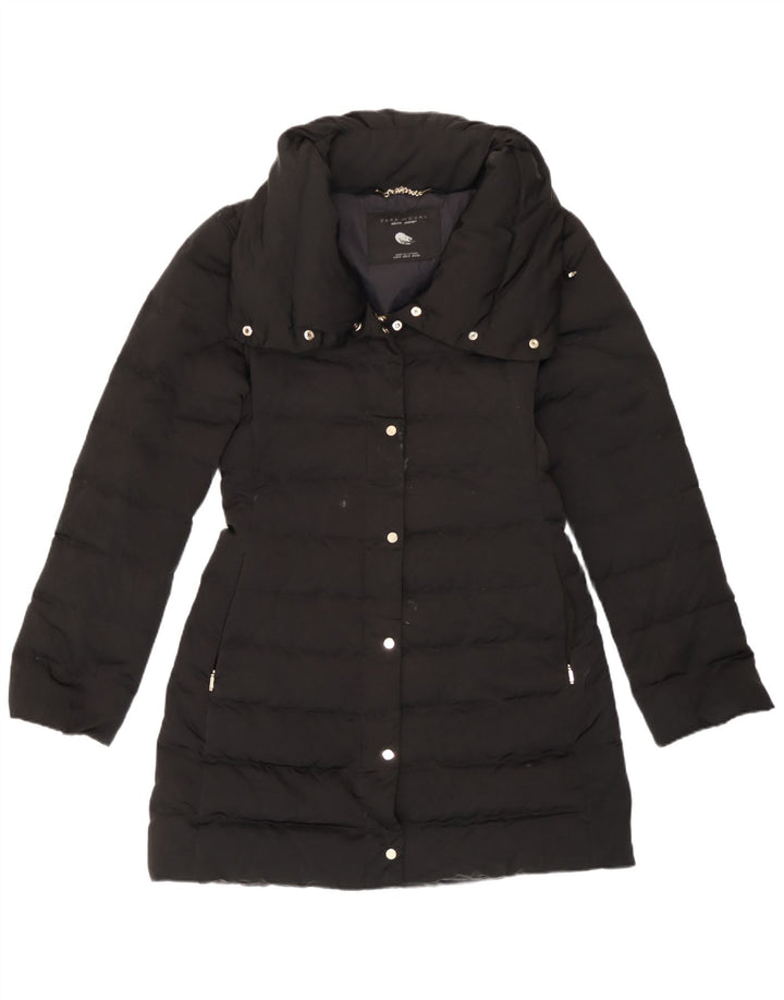 Zara Womens Padded Jacket UK 10 Small Black Nylon