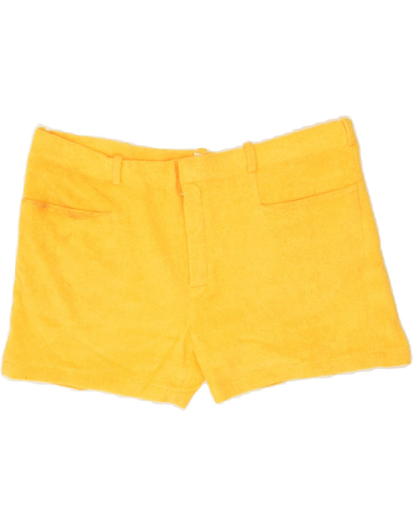 VINTAGE Womens Hot Pants IT 50 XL W36  Yellow Cotton Vintage Vintage and Second-Hand Vintage from Messina Hembry 