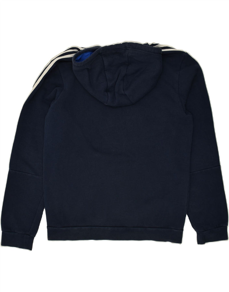 ADIDAS Mens Hoodie Jumper Medium Navy Blue Cotton | Vintage Adidas | Thrift | Second-Hand Adidas | Used Clothing | Messina Hembry 