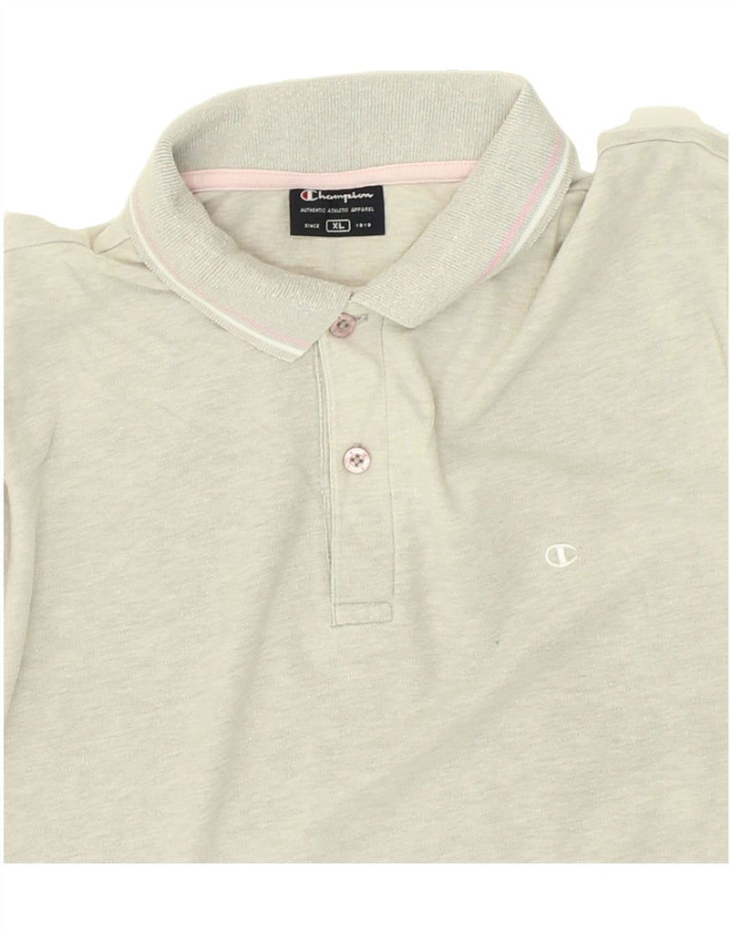 CHAMPION Mens Polo Shirt XL Grey | Vintage Champion | Thrift | Second-Hand Champion | Used Clothing | Messina Hembry 