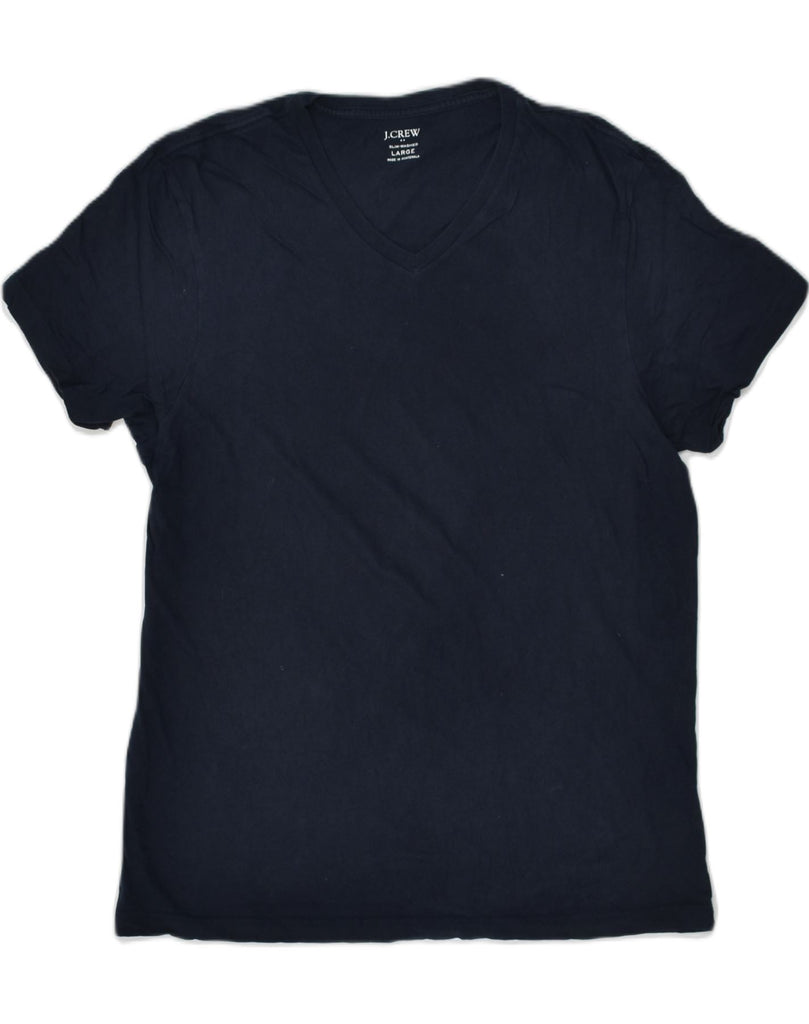 J. CREW Mens Washed Slim T-Shirt Top Large Navy Blue Cotton | Vintage J. Crew | Thrift | Second-Hand J. Crew | Used Clothing | Messina Hembry 