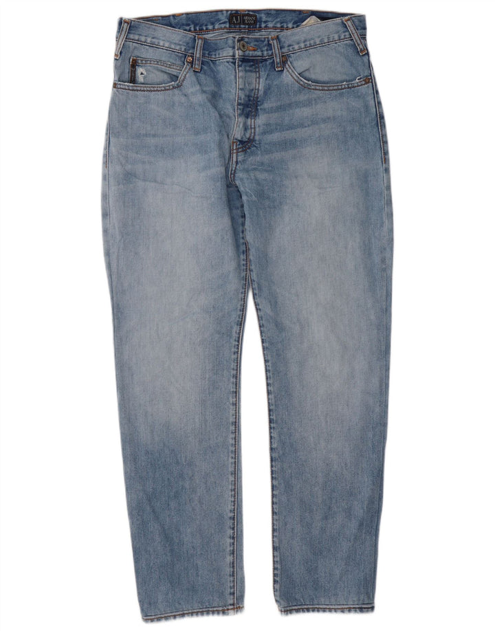 ARMANI Mens Straight Jeans W34 L30 Blue