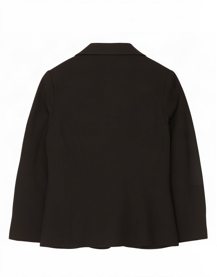 Marks & Spencer Womens 1 Button Blazer Jacket UK 12 Medium Black Polyester